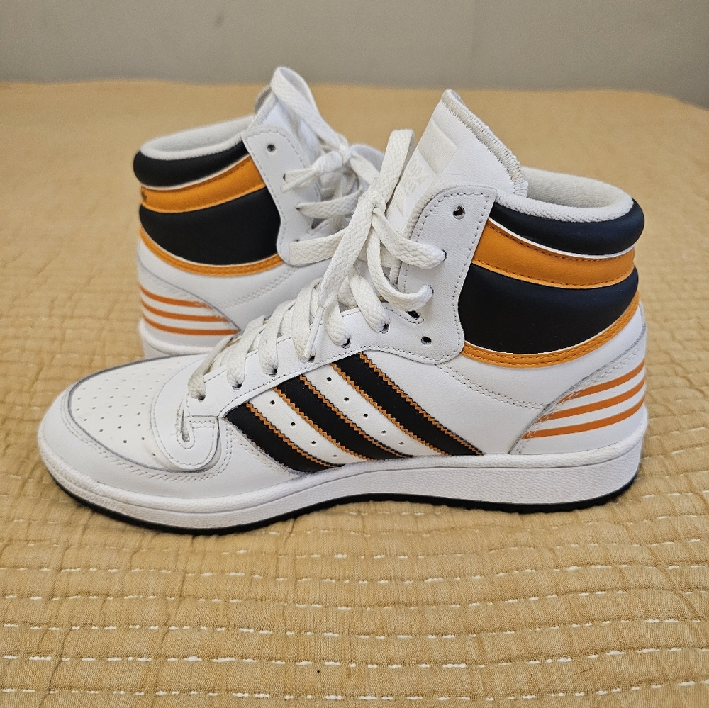 Adidas Top Ten RB Shoes High-Top White, Black & Orange Streetwear Retro W's 9 - Picture 5 of 10
